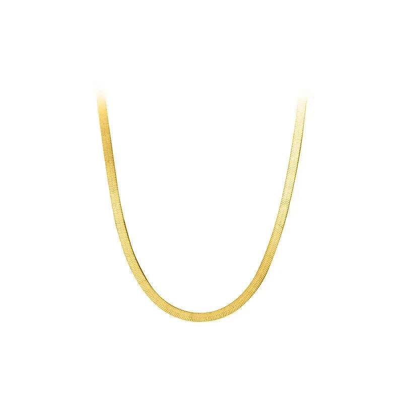 Collar Cadena Serpiente en Dos Grosores