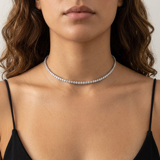 Collar Choker con Zirconias Deslumbrantes