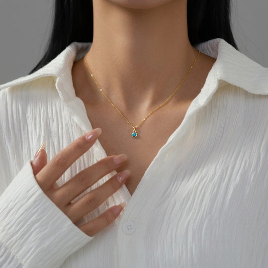 Collar con Dije Redondo Minimalista