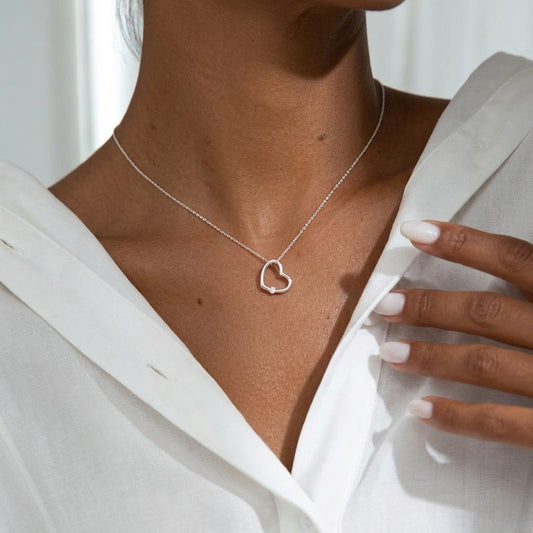 Collar Corazón Blanco o Rosa