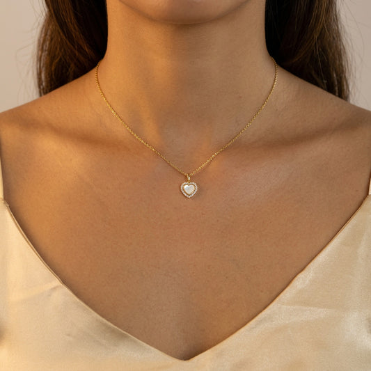 Collar Corazón con Ópalo