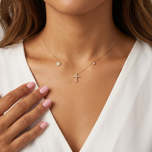 Collar Corto Cruz, Corazón o Estrella
