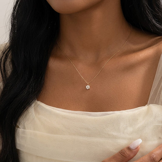 Collar Flor con Zirconias
