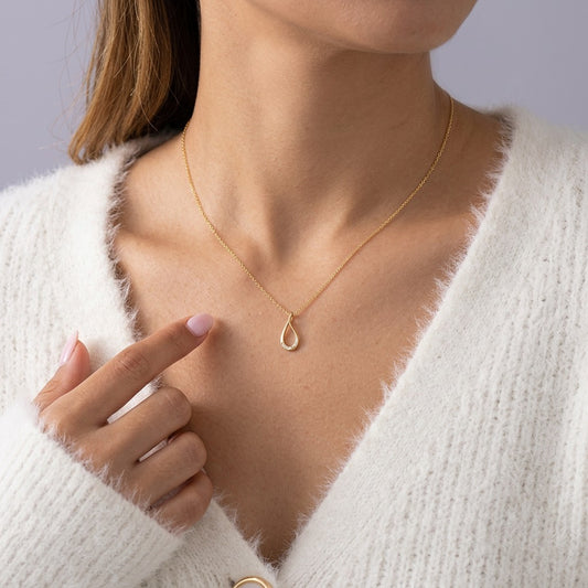 Collar Gargantilla Gota con Zirconias