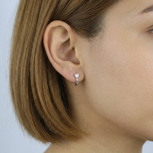 Ear Cuff Corazón con Zirconias