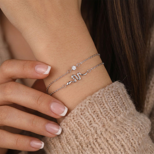 Pulsera Doble Capa Serpiente