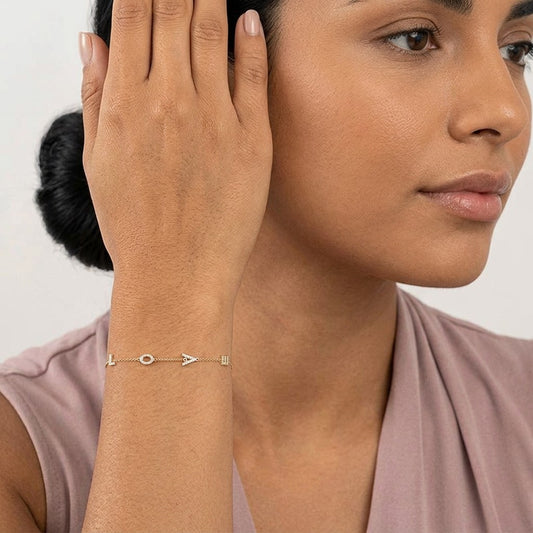 Pulsera LOVE con Zirconias