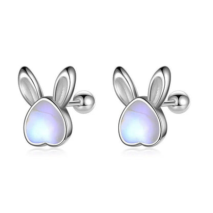 Aretes Conejito con Piedra de Luna