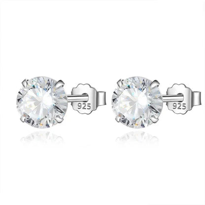 Aretes Zirconia Redonda de Colores