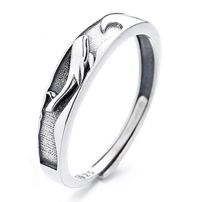 Anillo Ajustable de Pareja Ballena y Venado