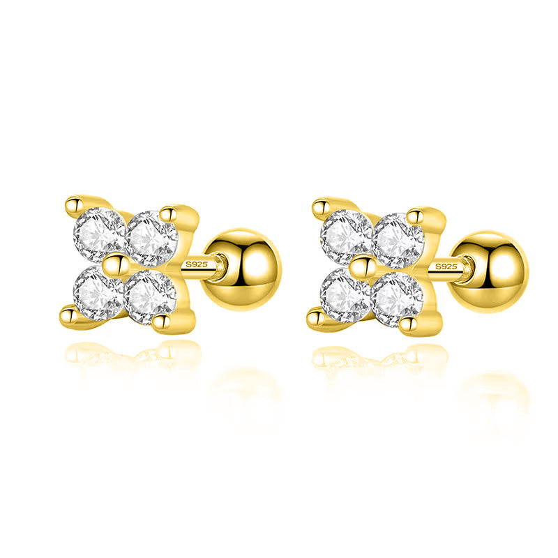 Aretes Trébol con Zirconias