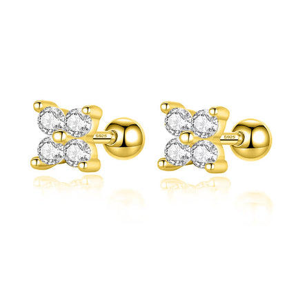 Aretes Trébol con Zirconias