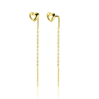 Aretes Barra Larga con Corazón