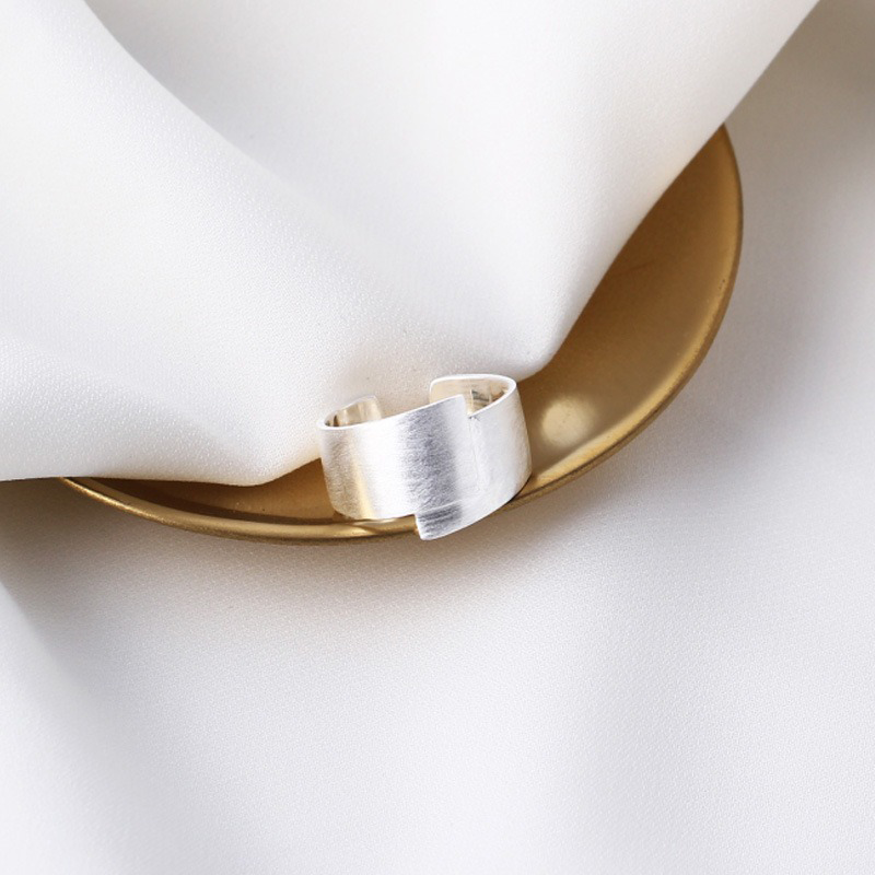 Anillo Abierto Satinado Minimalista
