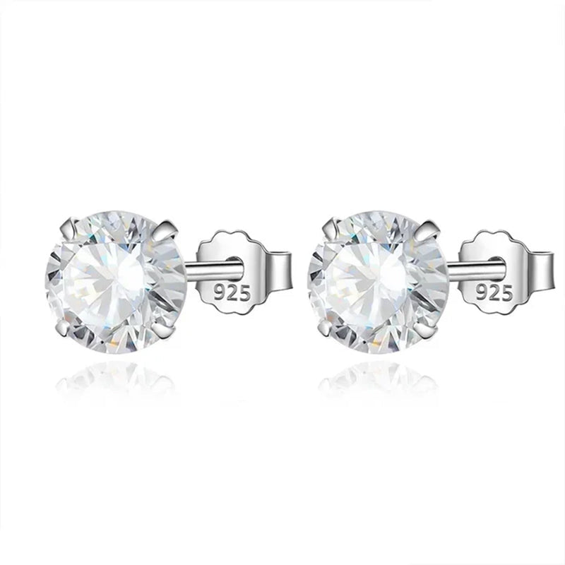 Aretes Zirconia Redonda de Colores