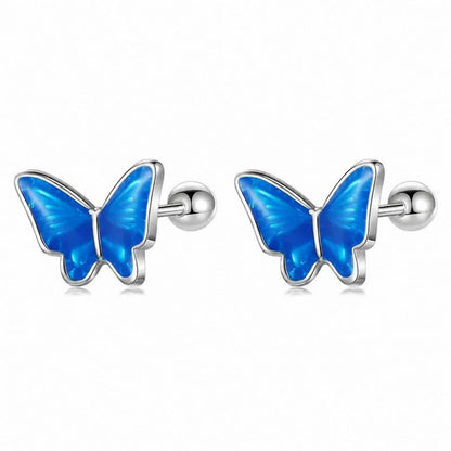 Aretes Mariposa Esmaltada de Colores