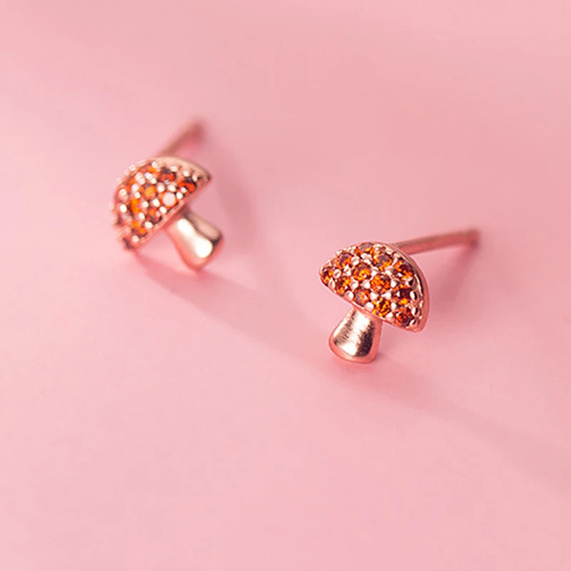 Aretes Hongo con Zirconias
