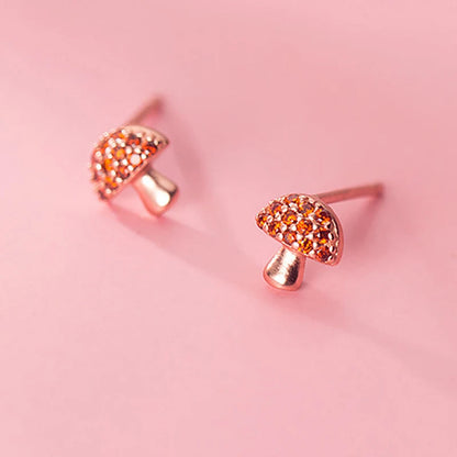 Aretes Hongo con Zirconias