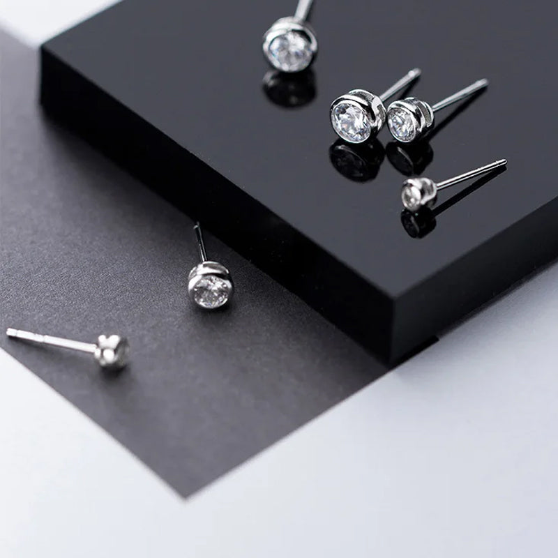 Aretes Punto de Luz con Zirconia