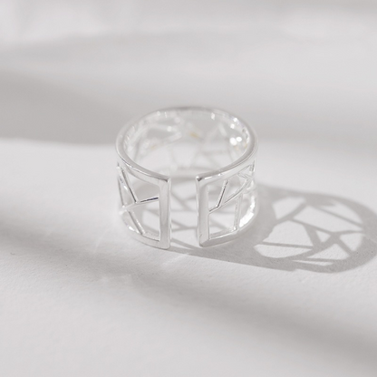 Anillo Abierto Pájaro y Nube