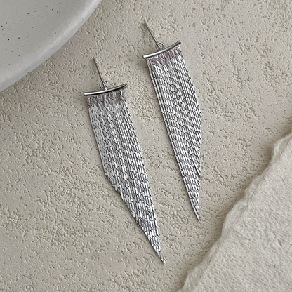 Aretes Cascada con Flecos