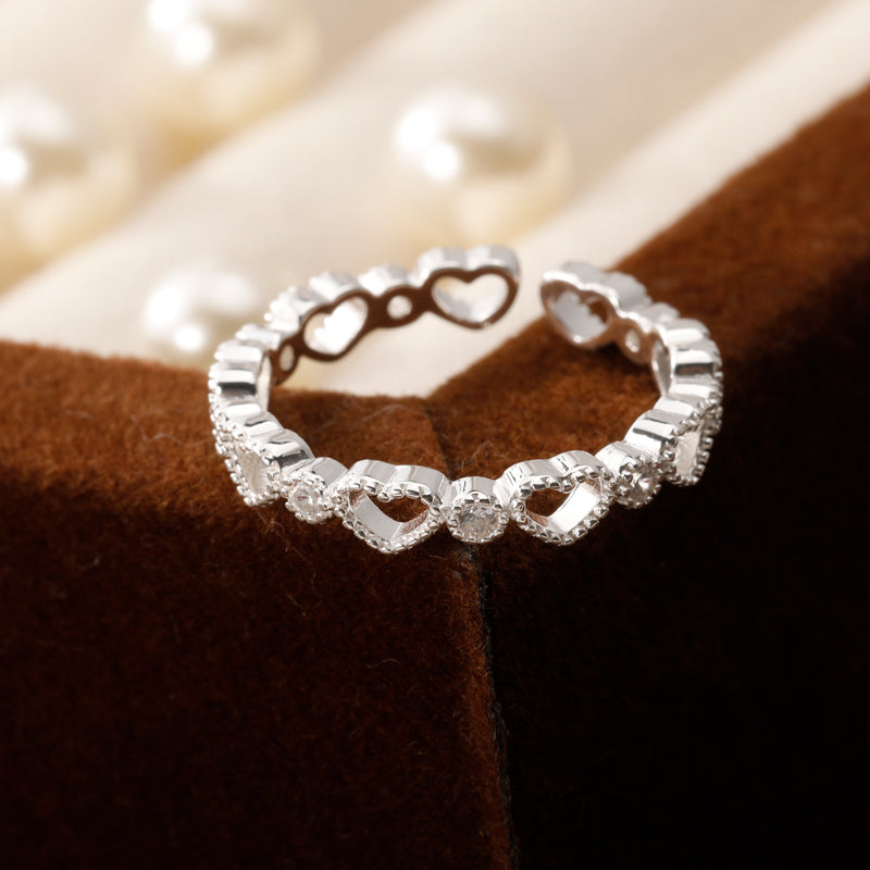 Anillo Corazón Calado Ajustable