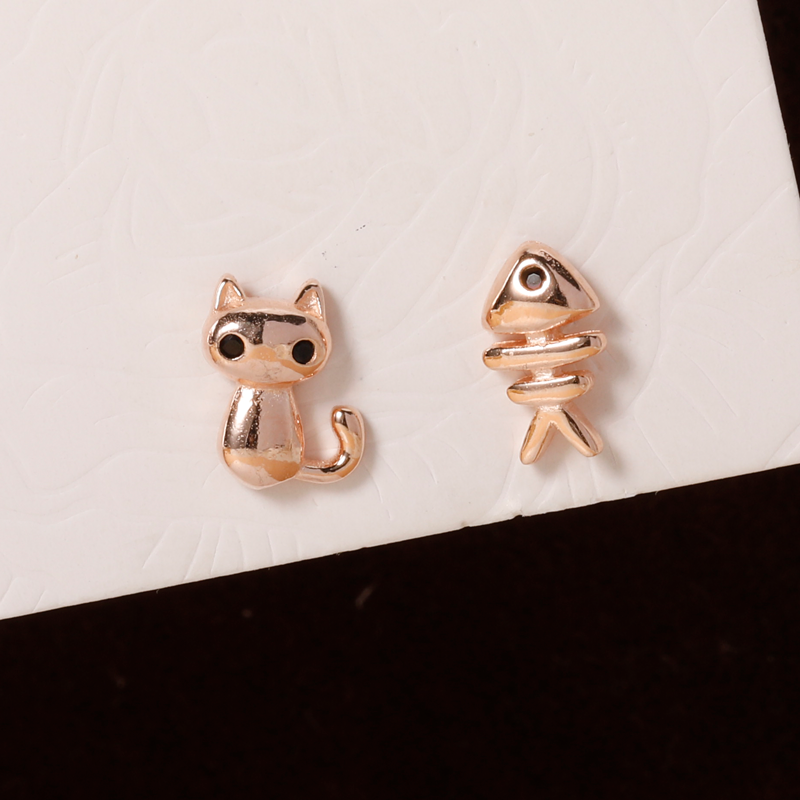 Aretes Gato y Espina de Pescado