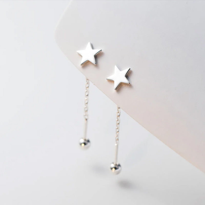Aretes Colgantes Corazón o Estrella