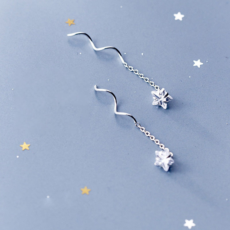 Aretes Estrella de Cinco Puntas con Zirconias
