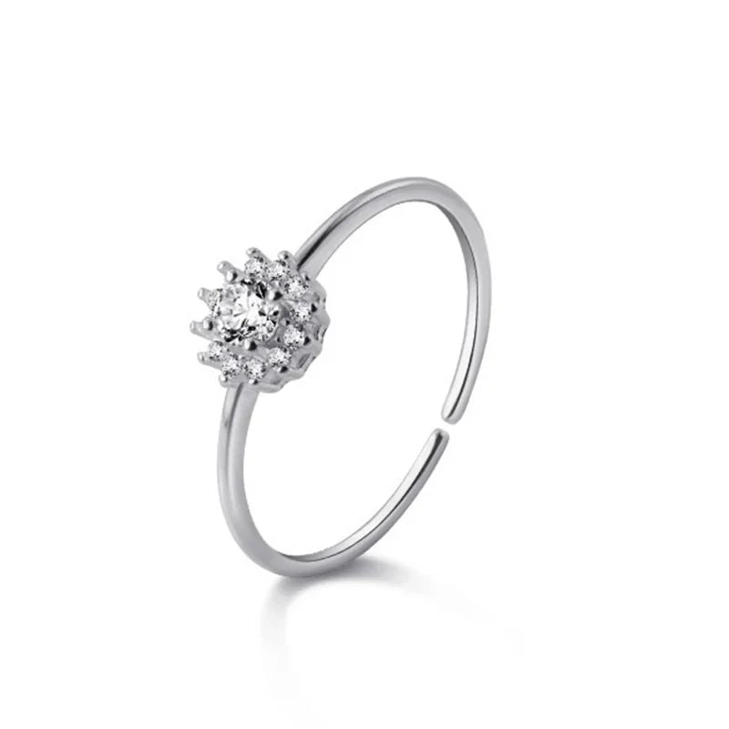 Anillo Abierto Copos de Nieve