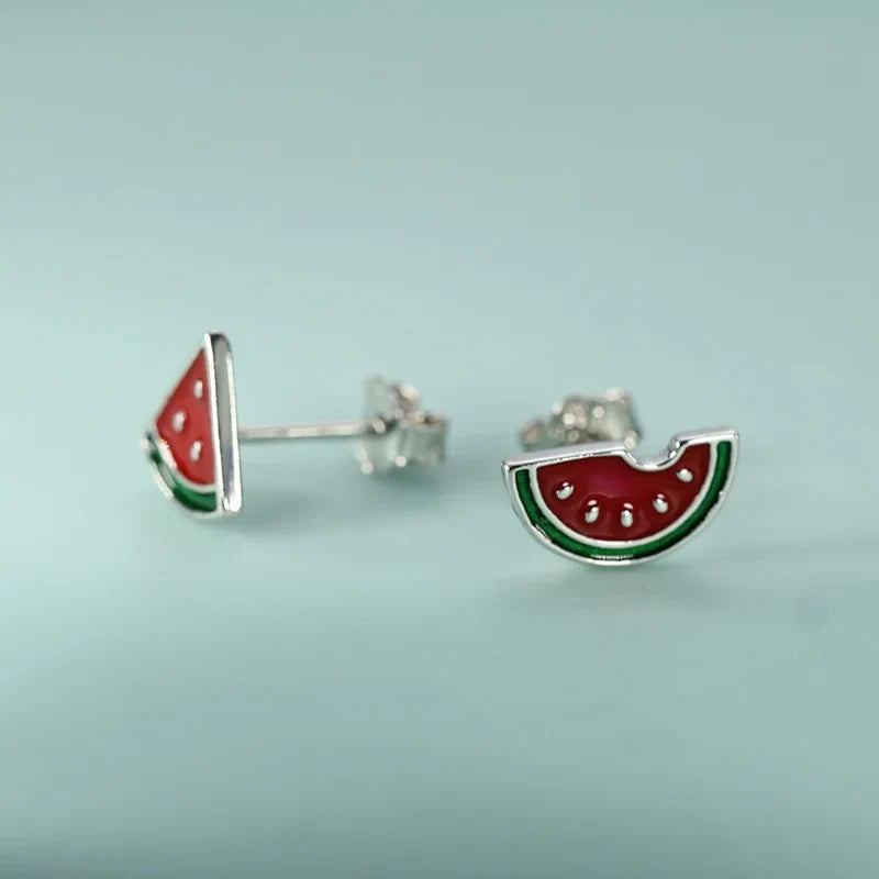 Aretes Sandía Asimétricos