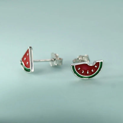 Aretes Sandía Asimétricos