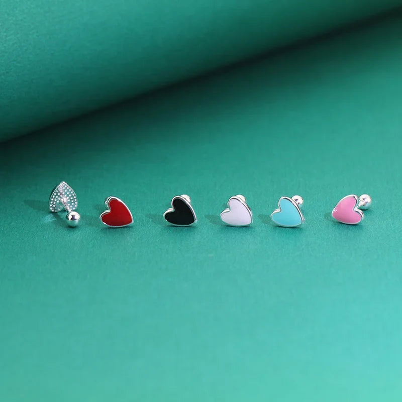 Aretes Corazón Esmaltado