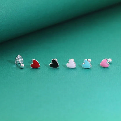 Aretes Corazón Esmaltado
