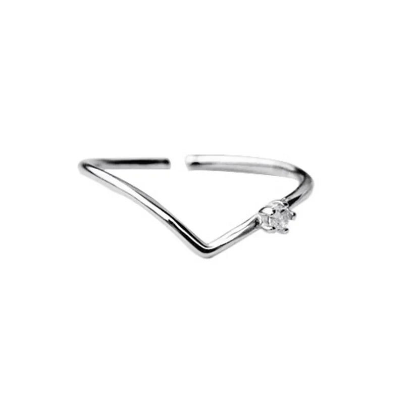 Anillo Abierto Copos de Nieve
