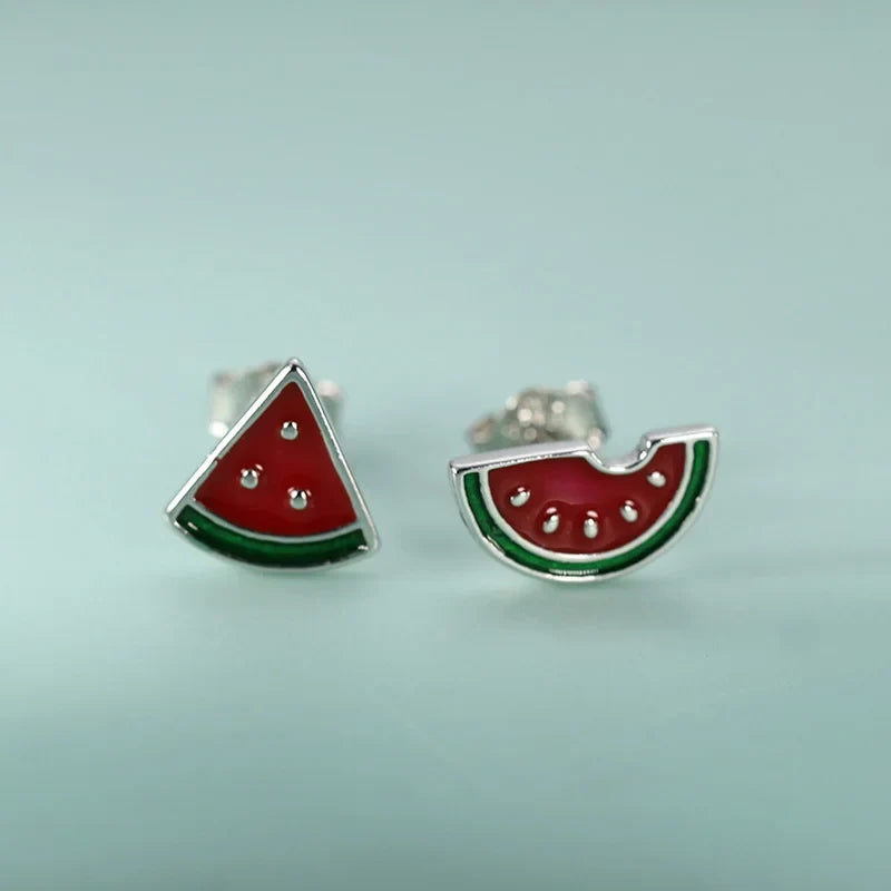 Aretes Sandía Asimétricos