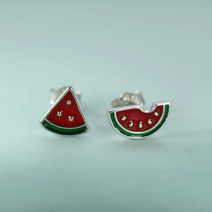 Aretes Sandía Asimétricos