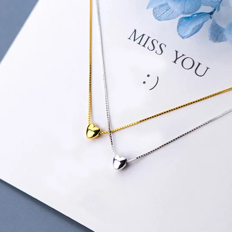 Collar con Dije de Corazón Romántico