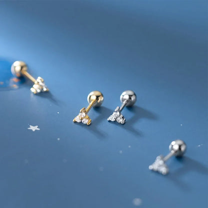 Aretes Triángulo con Zirconia