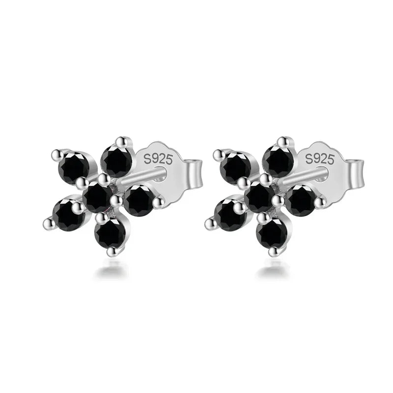 Aretes Flor con Zirconias de Color