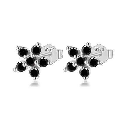 Aretes Flor con Zirconias de Color