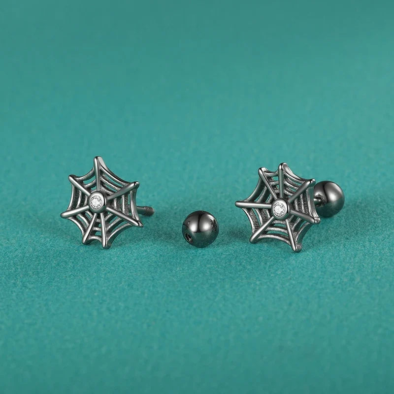 Aretes Telaraña Negra