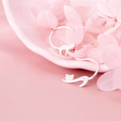 Aretes Gatito Asimétricos