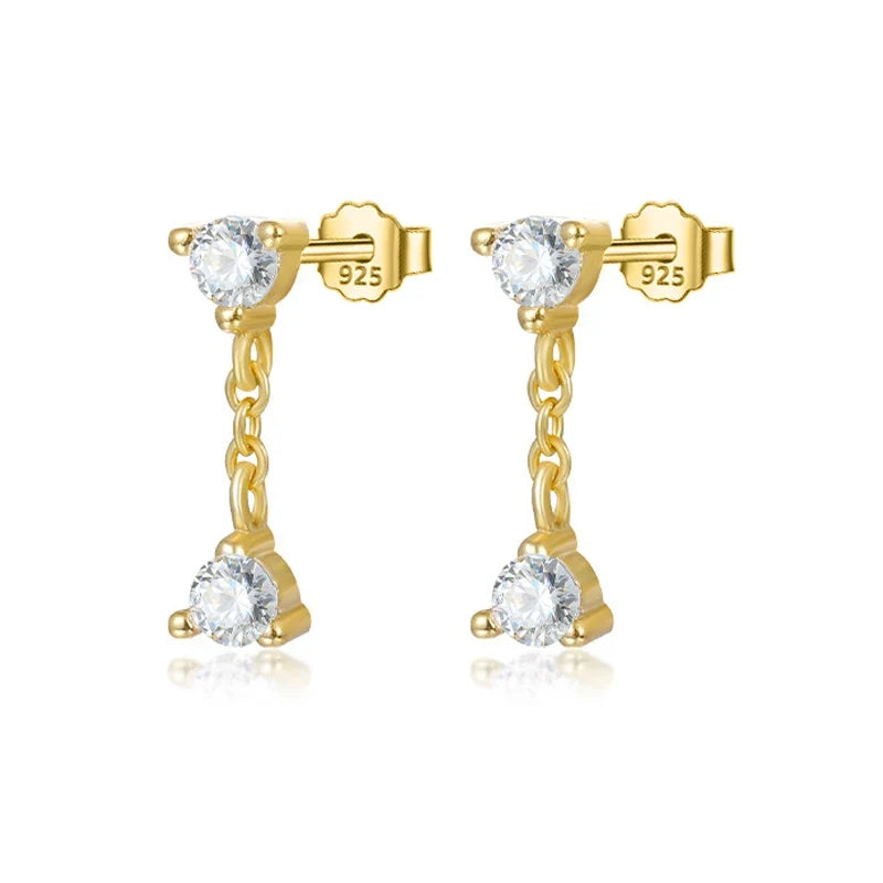 Aretes Flor con Zirconias en Cuatro Estilos
