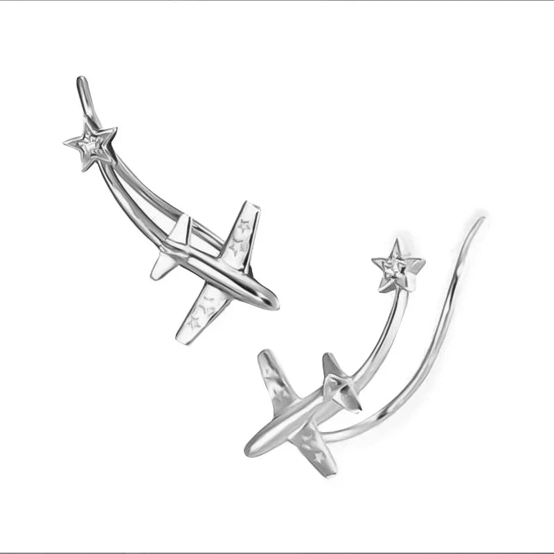 Aretes Estrella Lisa de Gancho