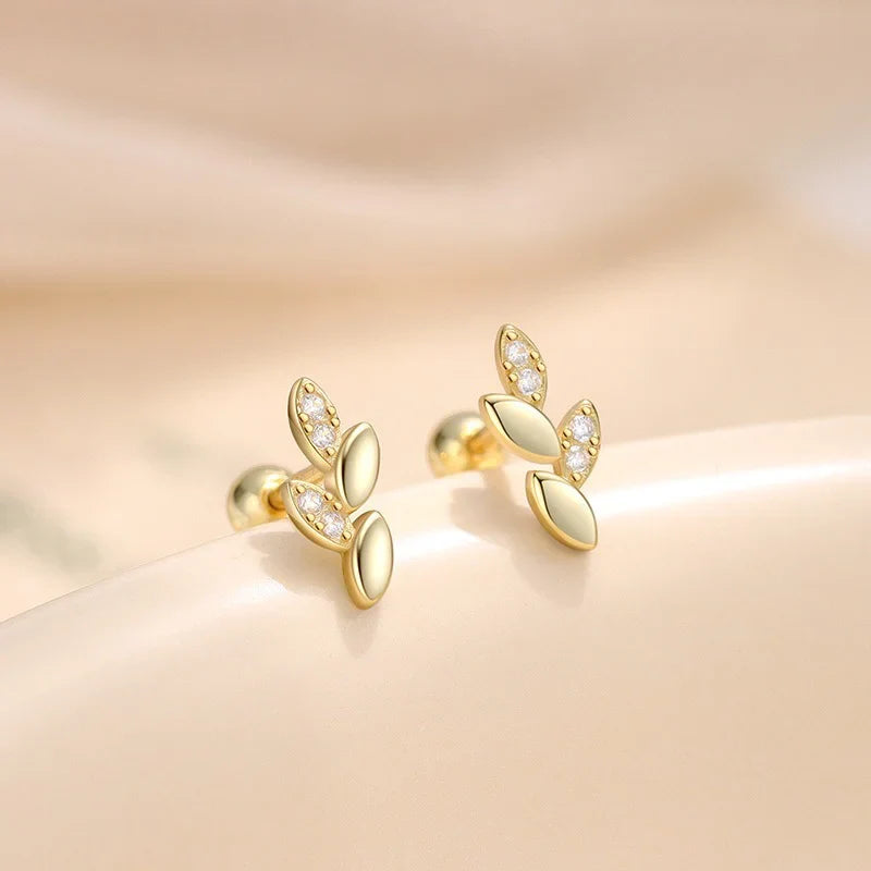 Aretes Hoja Minimalista