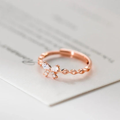 Anillo Moño con Zirconias