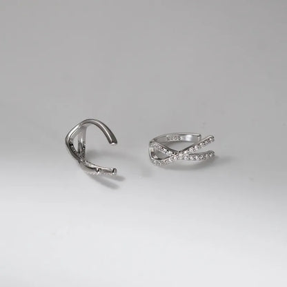 Arete de Clip Cruz con Zirconias