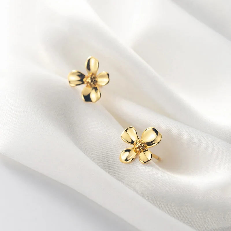Aretes Flor Dorada