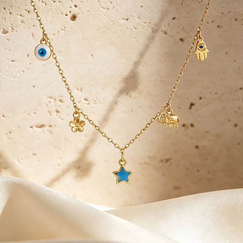 Collar Ojo Turco con Flecos